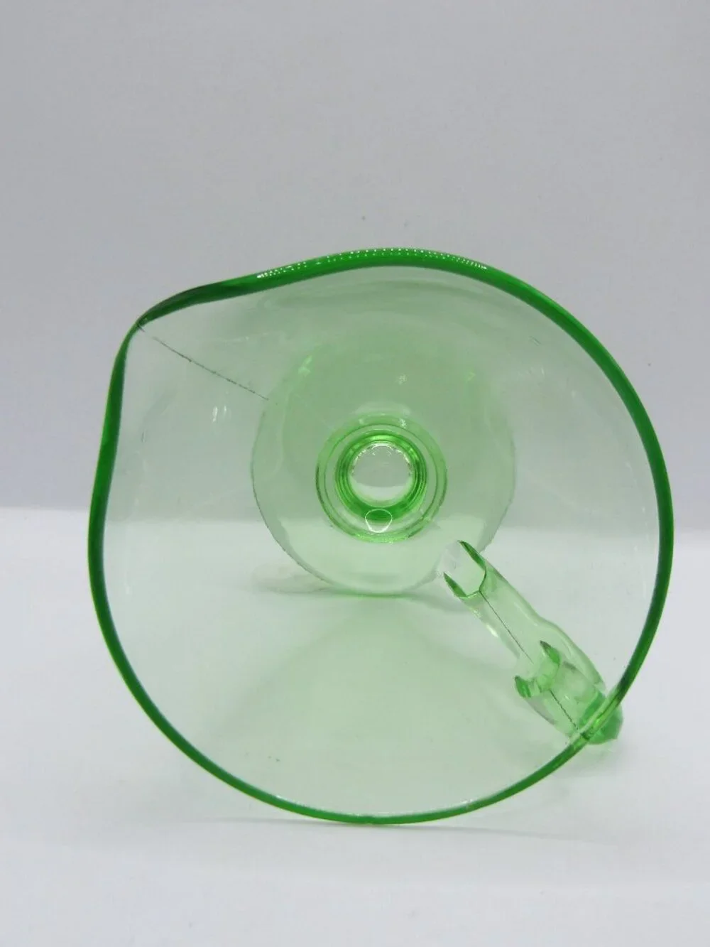 Green Uranium Glass Creamer